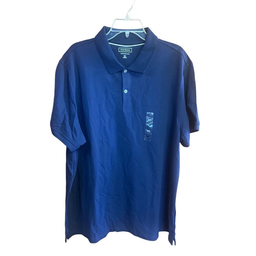 Club Room Men’s Polo Tee Sz XXL Navy  NWT